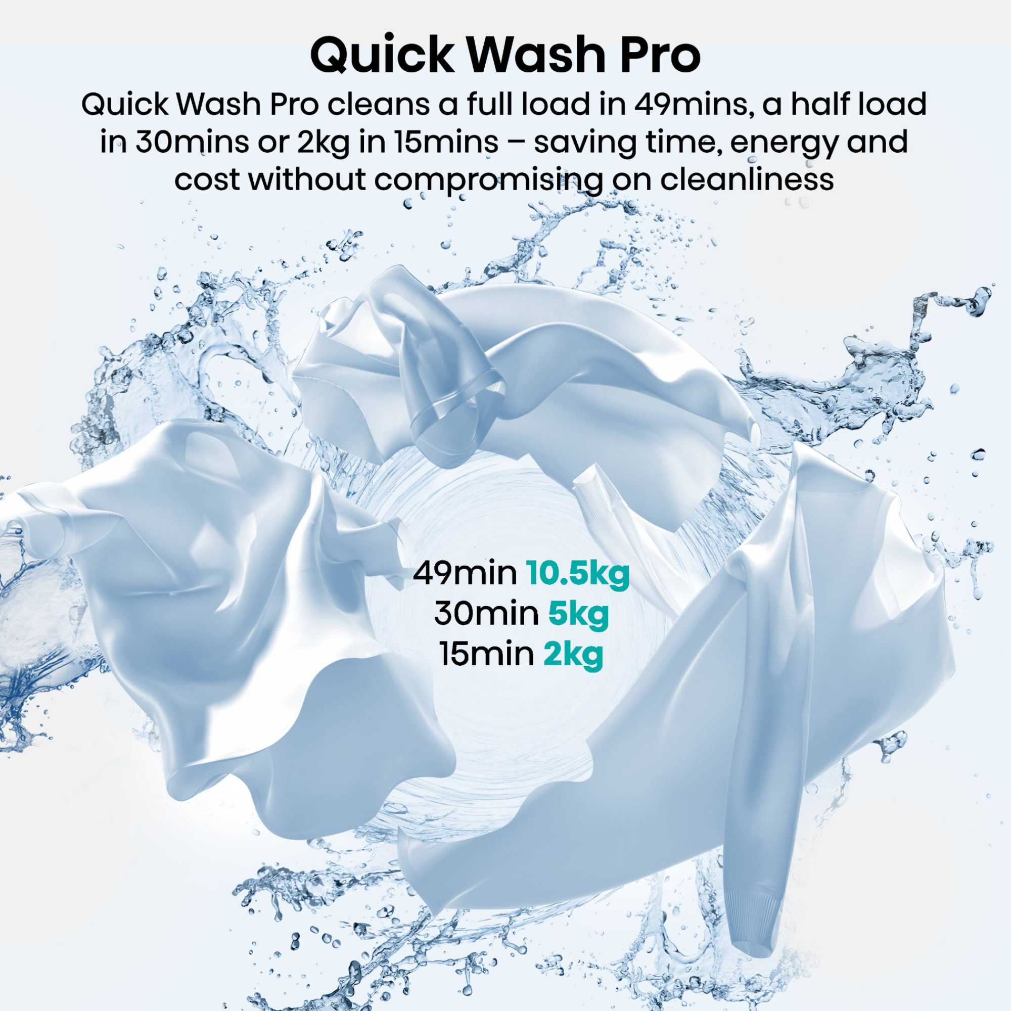 WD5I1045BBQ 10.5kg Wash 6kg Dry Washer Dryer - Black