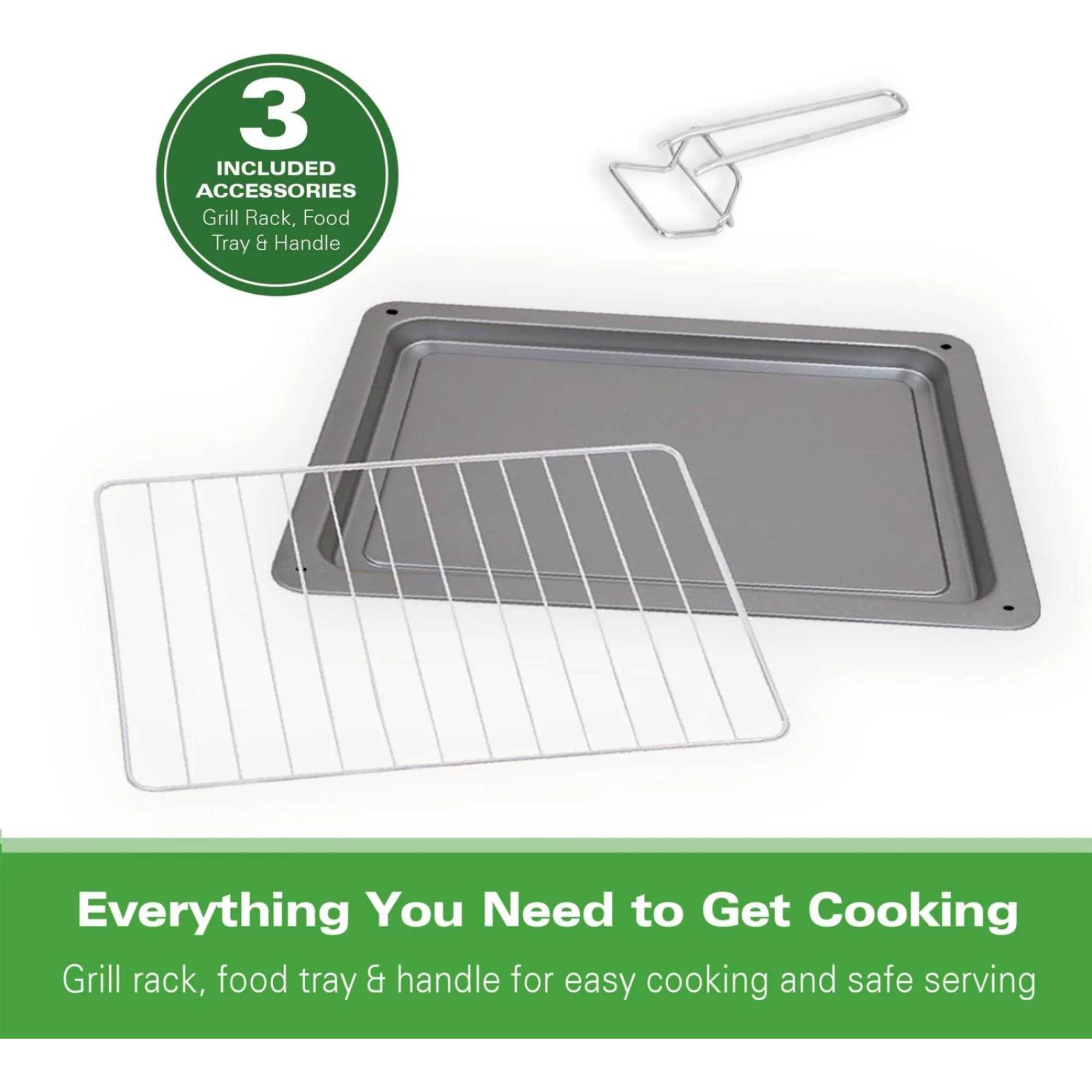 HB28HDB 28l Mini Oven with Double Hotplate - Black