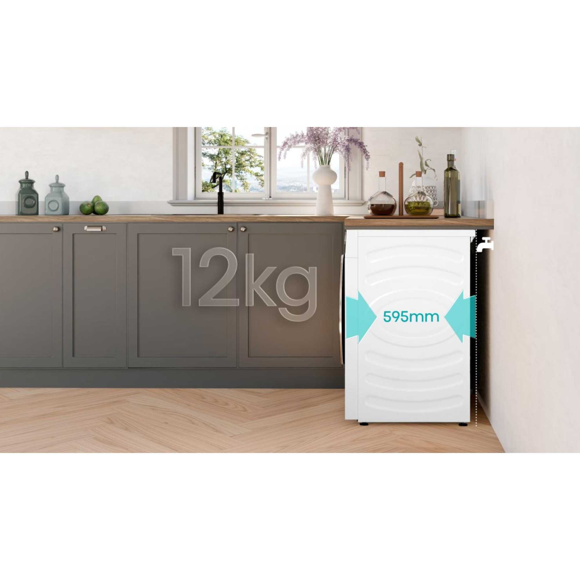 WF5I1245BWR KitchenFit Series 12kg 1400rpm Washing Machine - White