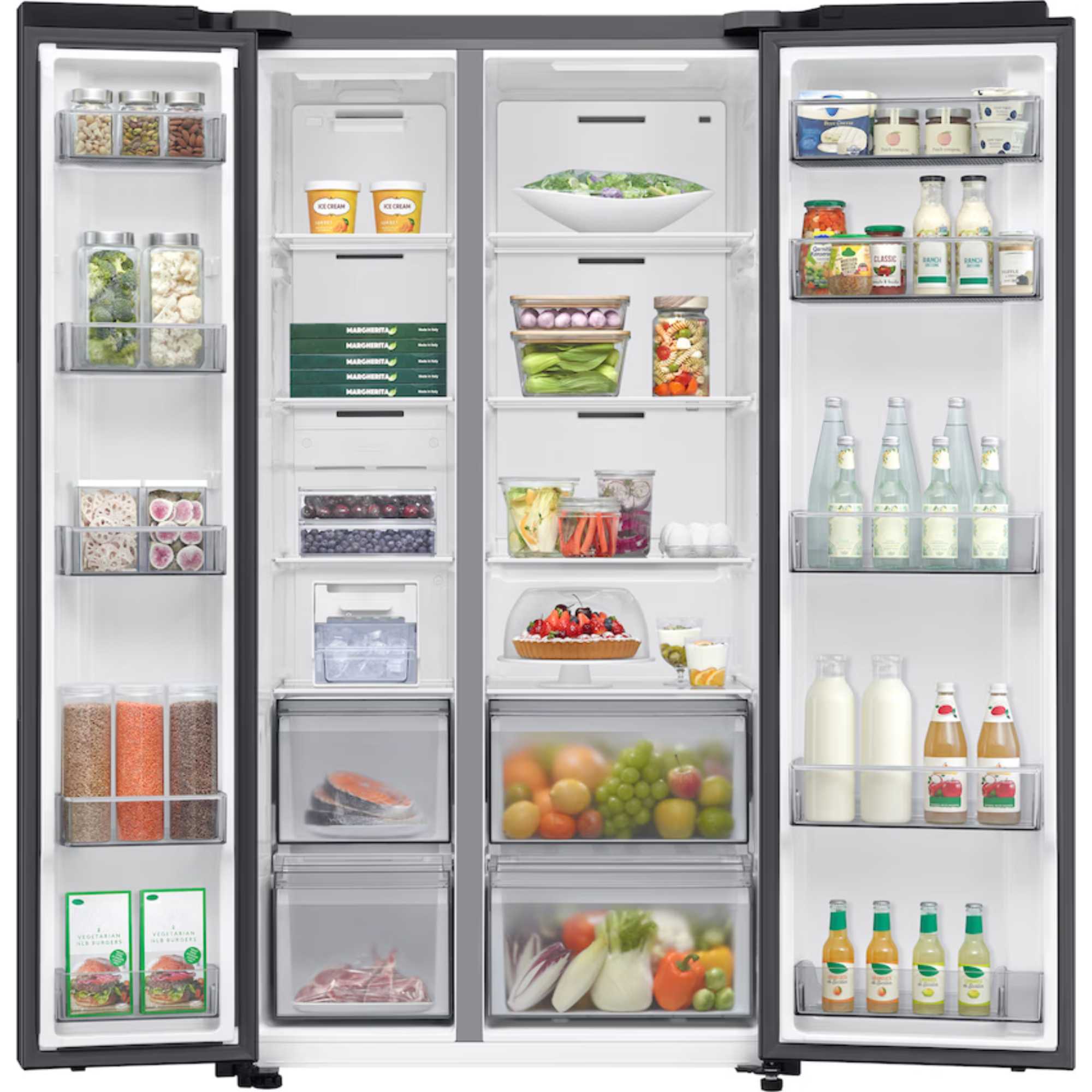 RS70F65QEFEU 659l Total No Frost American Style Fridge Freezer - Black