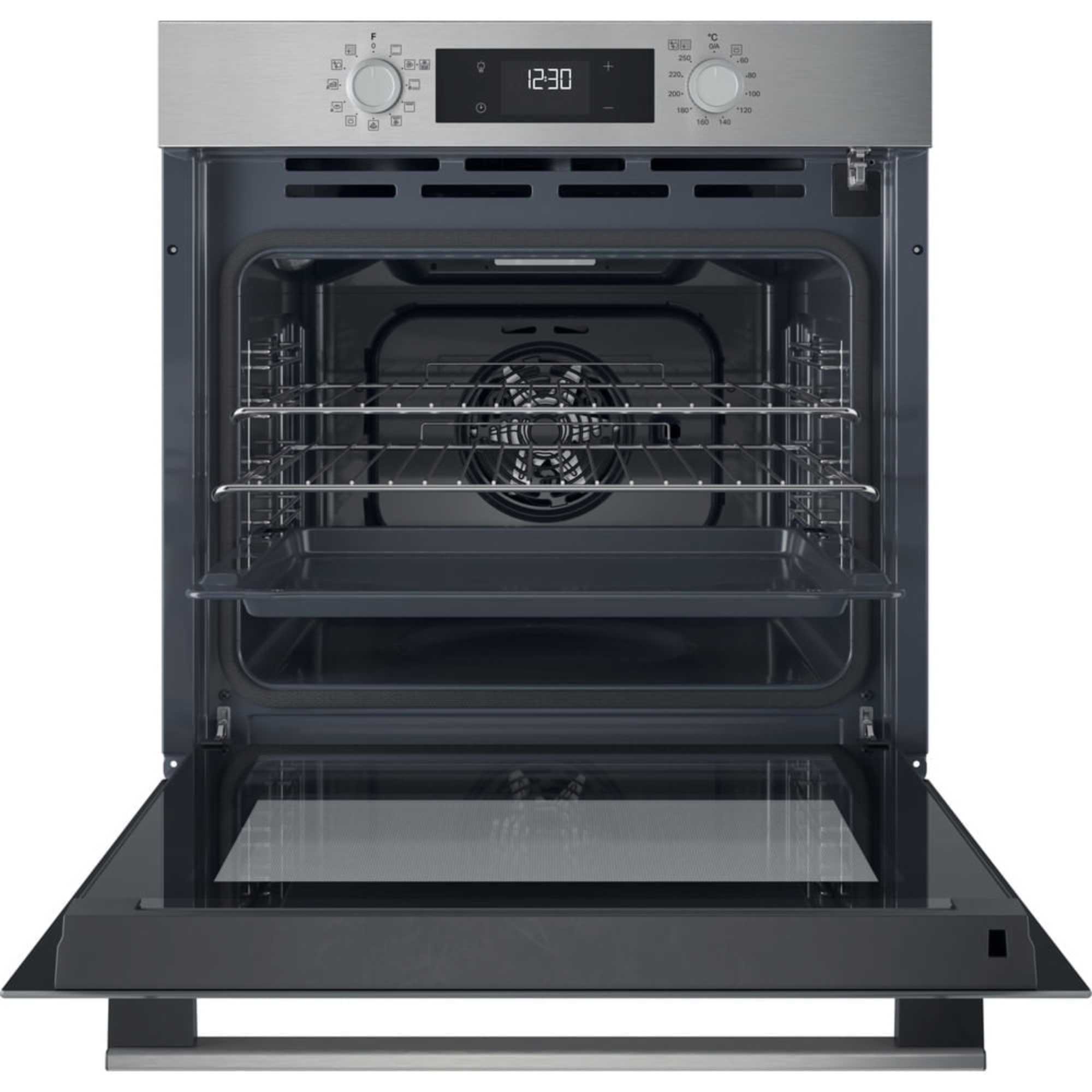HO 278P X UK Class 2 60cm Built-In Single Multifunction Pyrolytic Oven - Stainless Steel