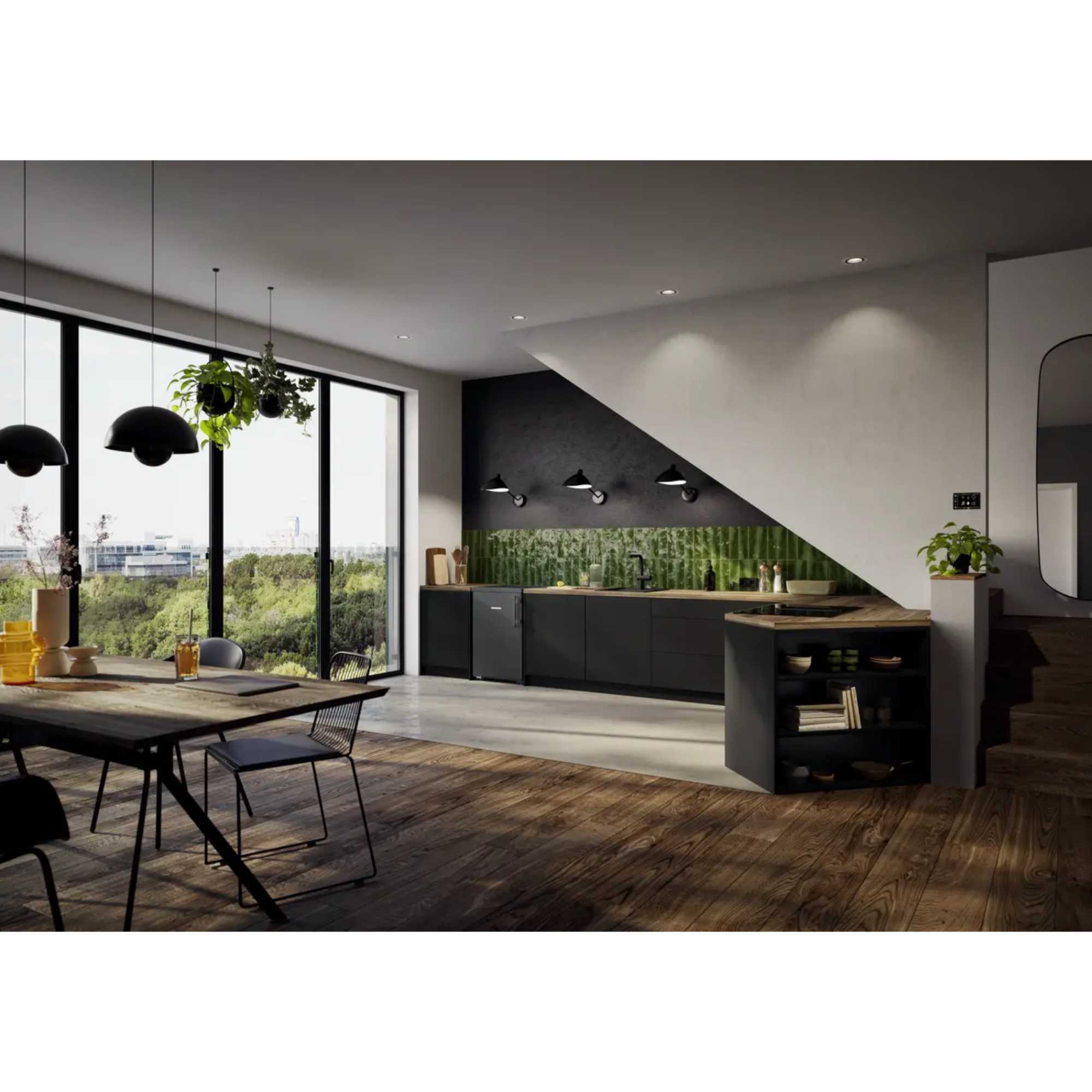 Rdgd 1400 Pure 126l Undercounter Larder Fridge - Dark Grey