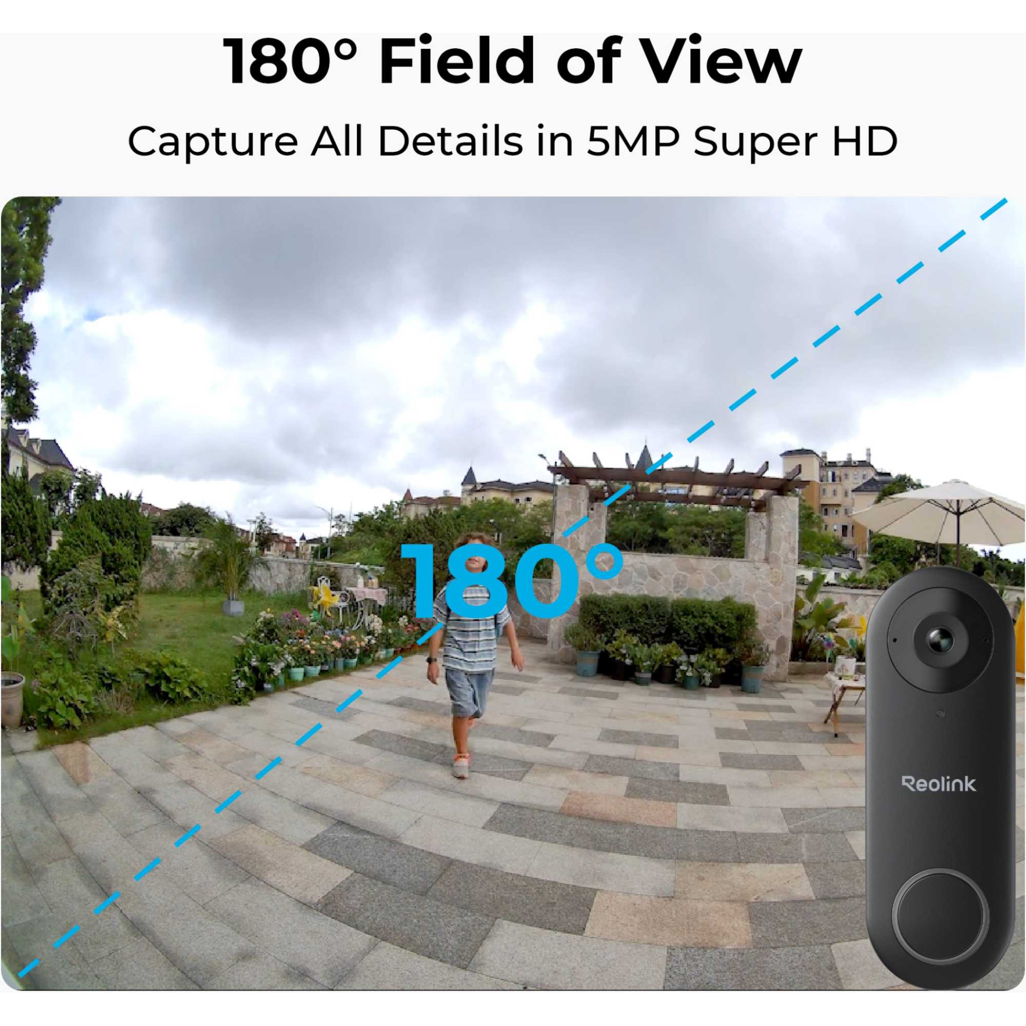 2K+ WiFi Video Doorbell, Smart Detection with Chime + 64GB