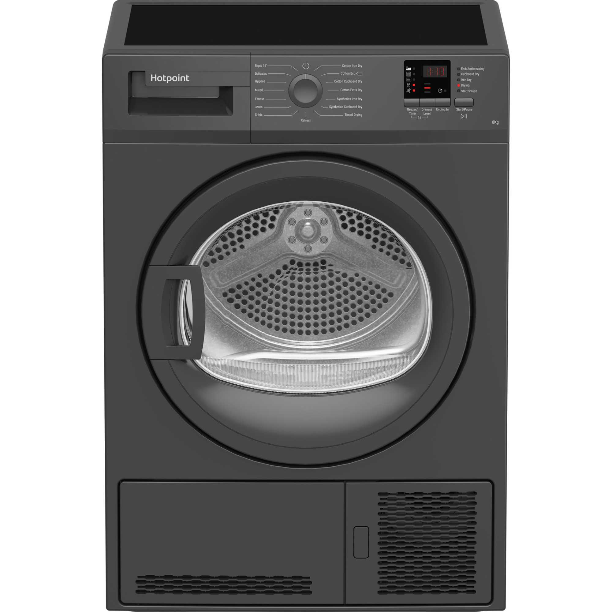 C HD C82 GGGD UK 8kg Condenser Tumble Dryer - Graphite