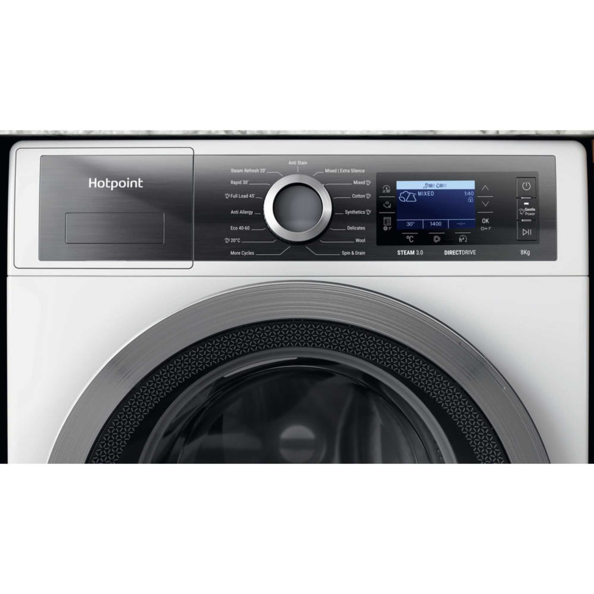 GentlePower 8kg 1400rpm Washing Machine - H7 89 GPOWER UK