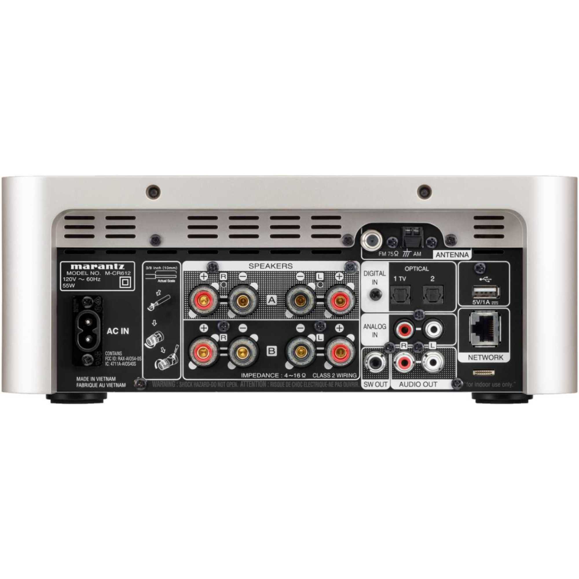 MCR612 Compact Network CD Receiver with Heos Connect - Silver