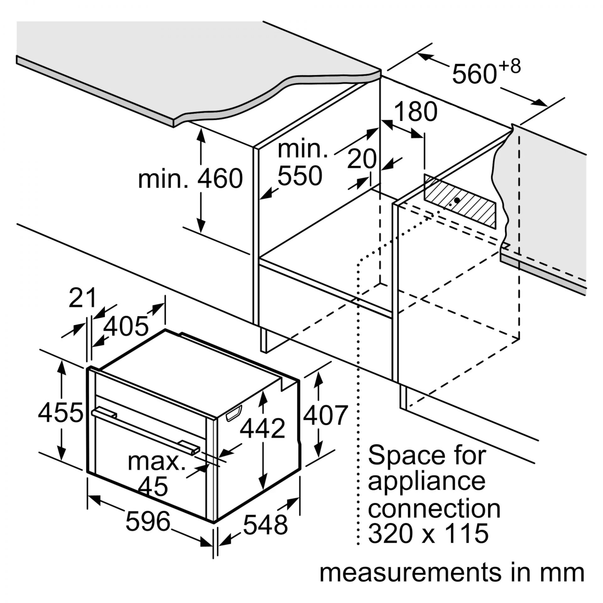 Neff C24MR21G0B N70 45L Compact Oven with Microwave Grey Hughes