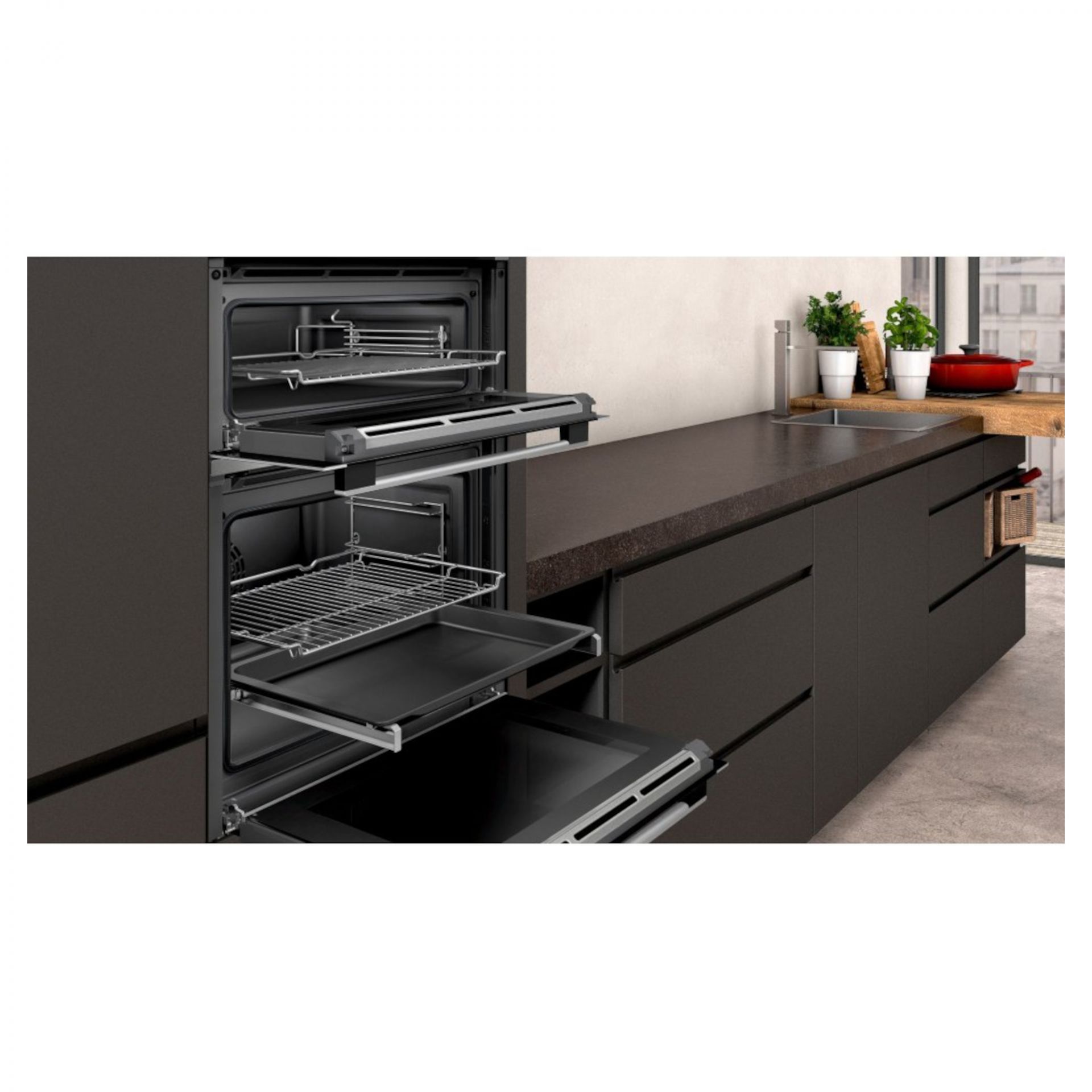 Neff N50 U2ACM7HH0B BuiltIn Electric Double Oven Hughes