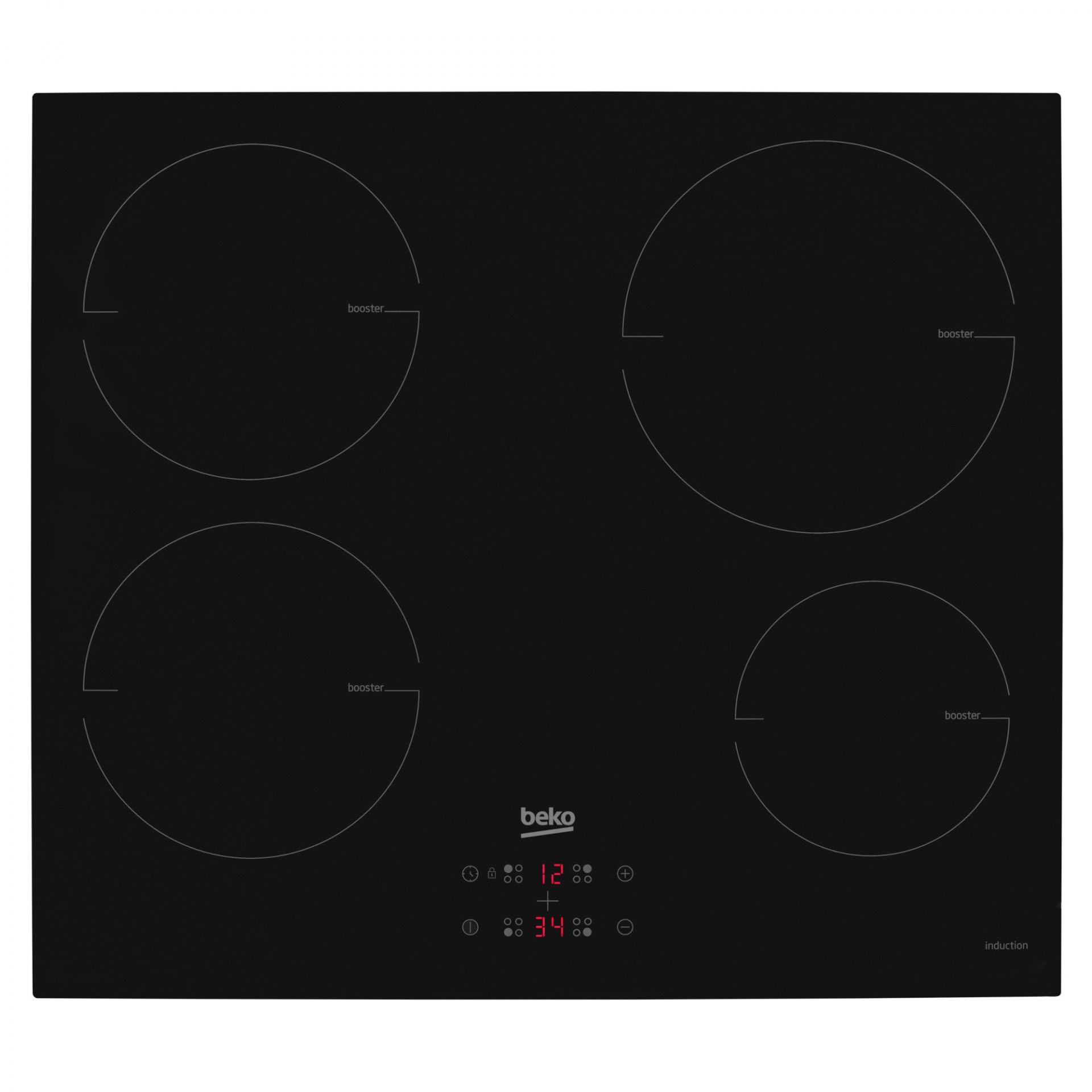 Beko HII64400MT 580mm Integrated Induction Hob Black Hughes