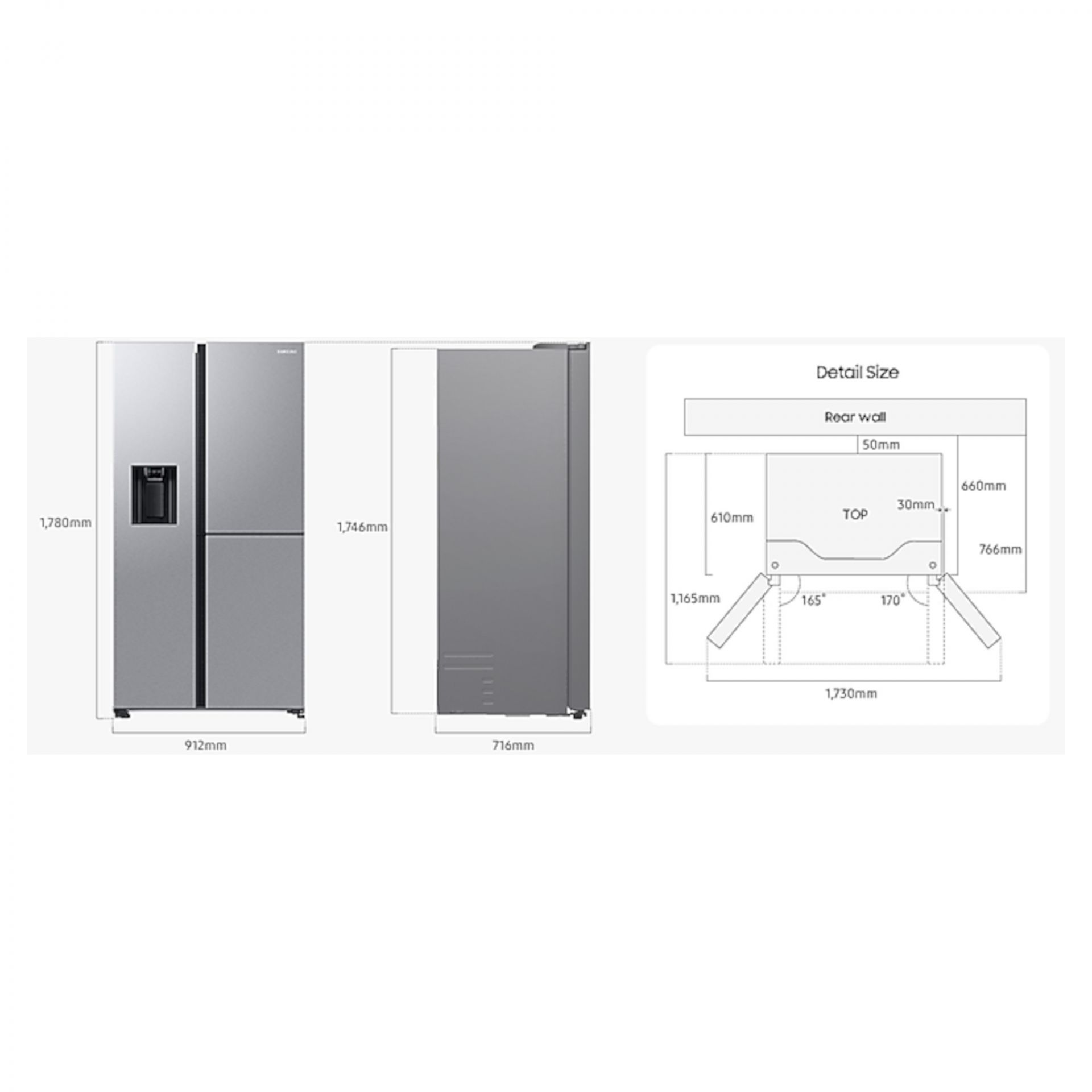 Samsung RH69B8931B1 American Fridge Freezer Ice & Water Dispenser Hughes