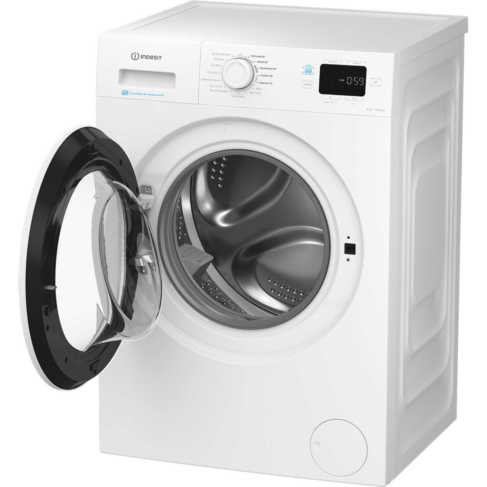 Indesit Push&Go 9kg 1400rpm Washing Machine - IP 946 PUSH&GO UK | Hughes