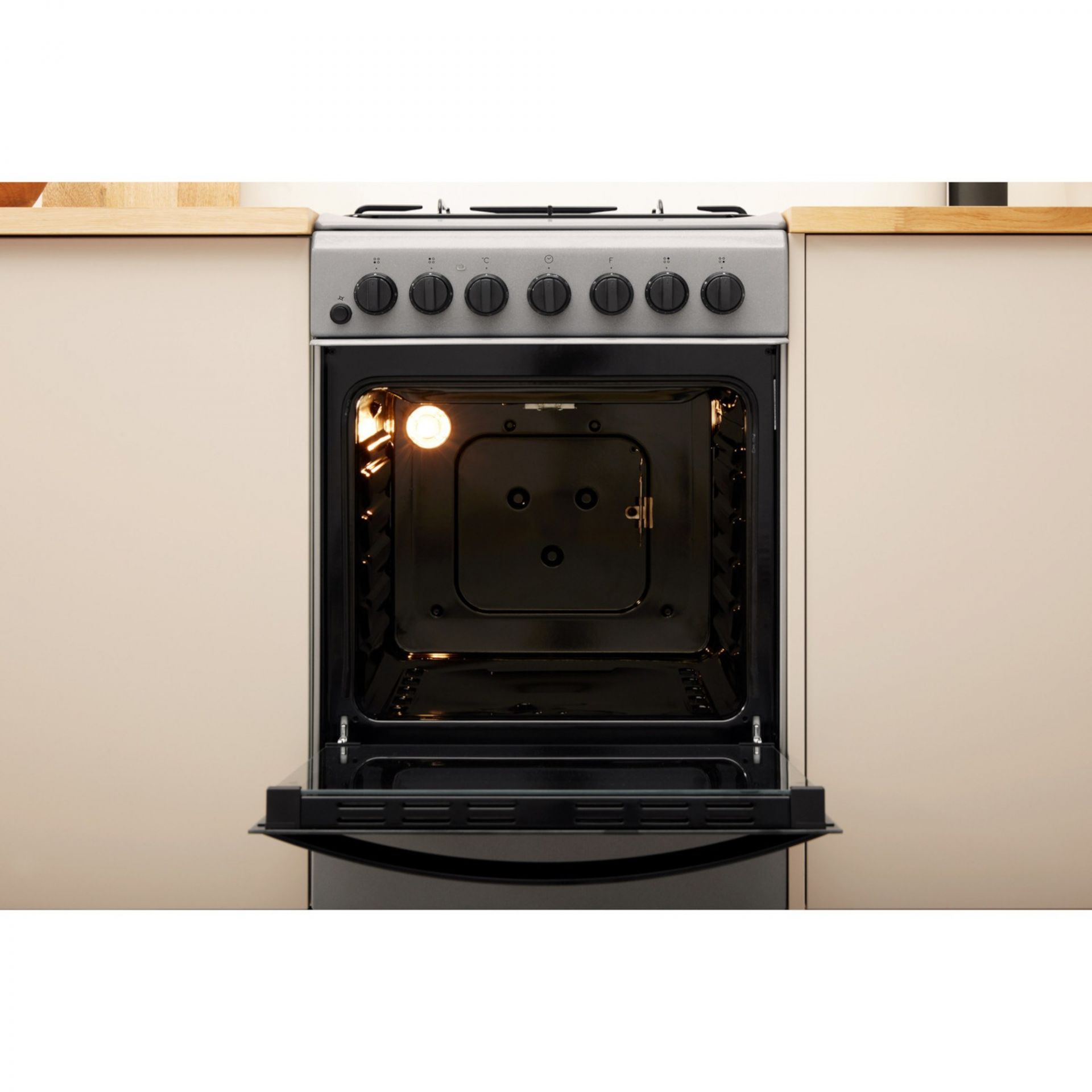 Indesit IS5G4PHSS 50cm Freestanding Dual Fuel Cooker Hughes