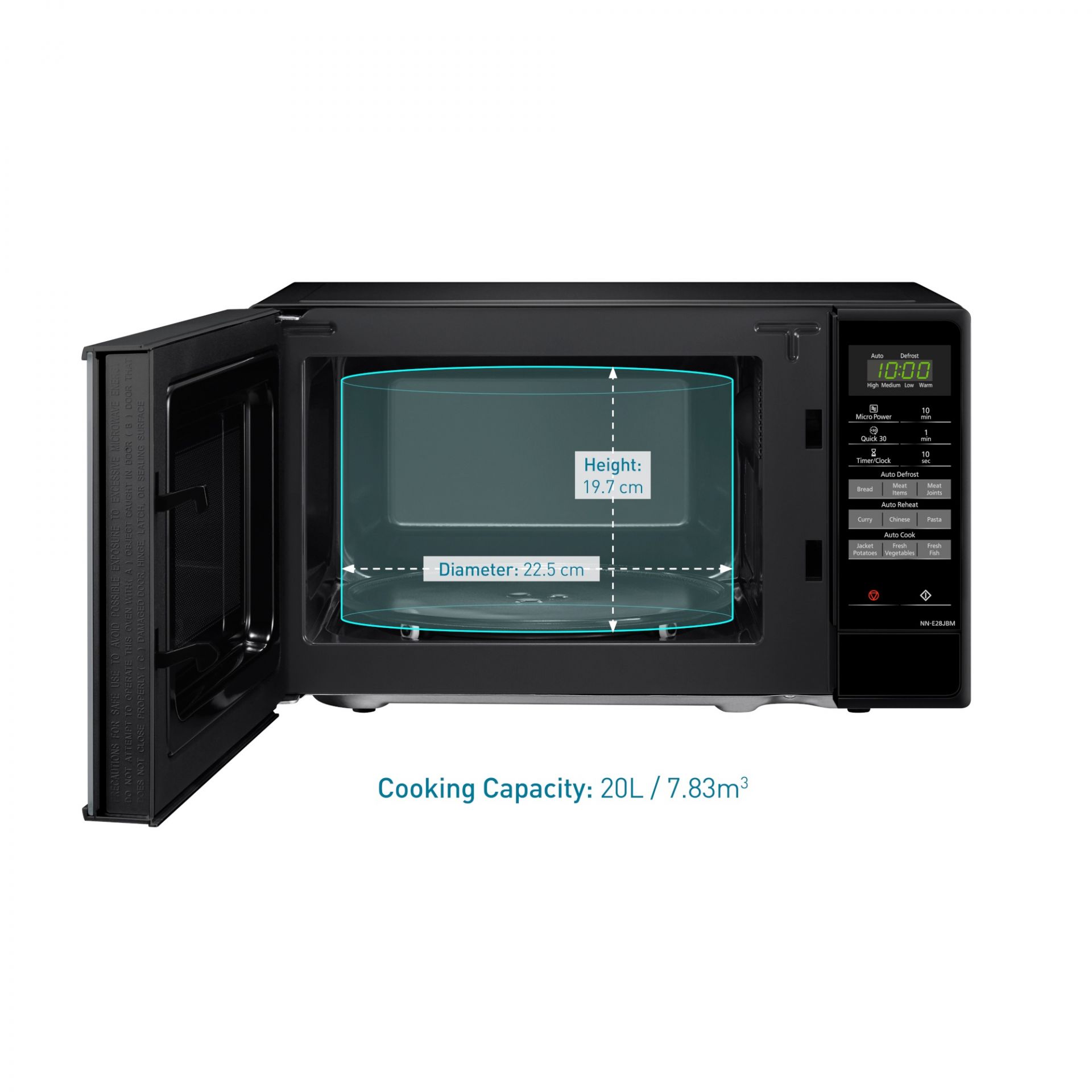 Panasonic NNE28JBMBPQ 800W Compact Microwave Oven Black Hughes
