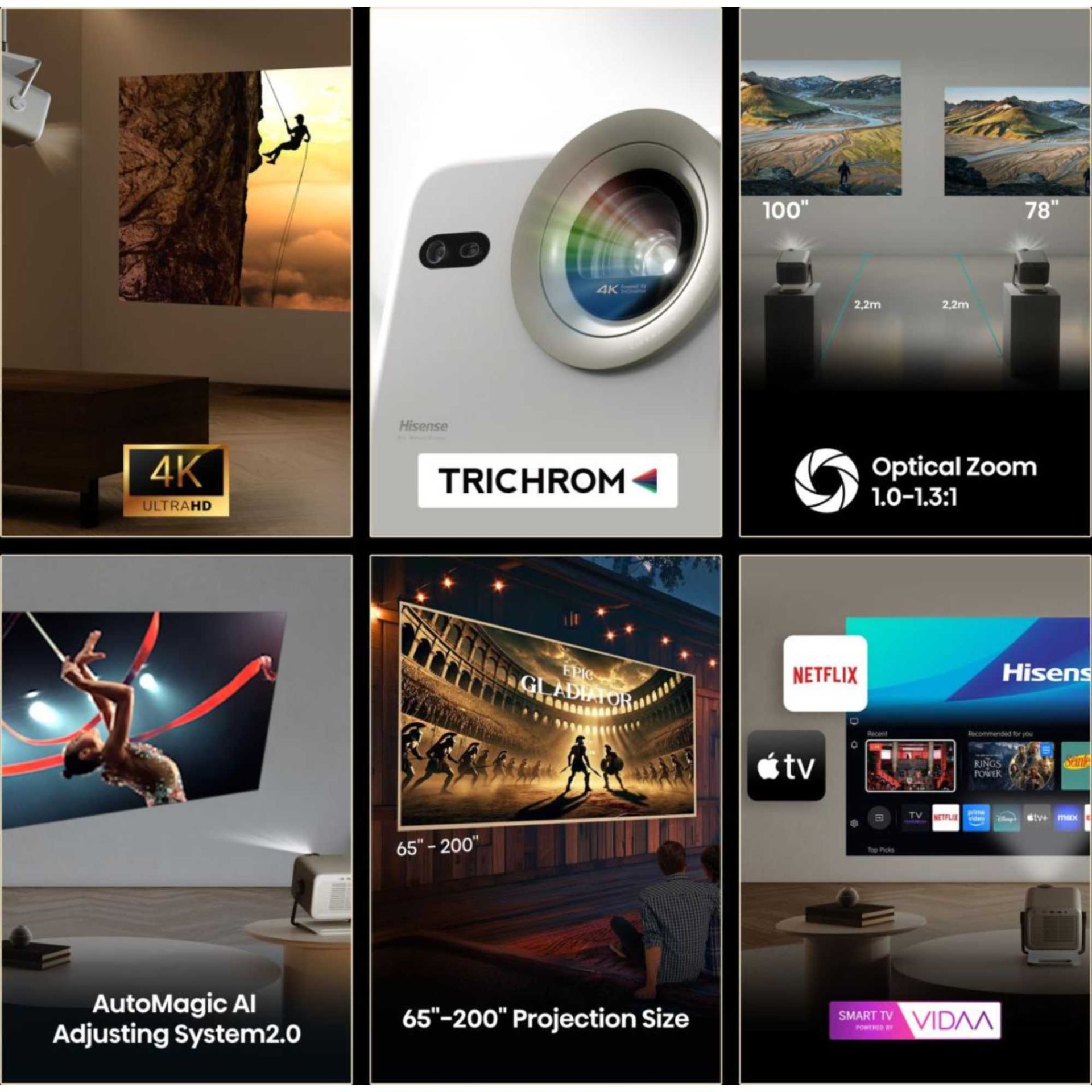 Hisense M2 Pro 4K M2TUK Pro Mini Projector - M2TUK-PRO | Hughes