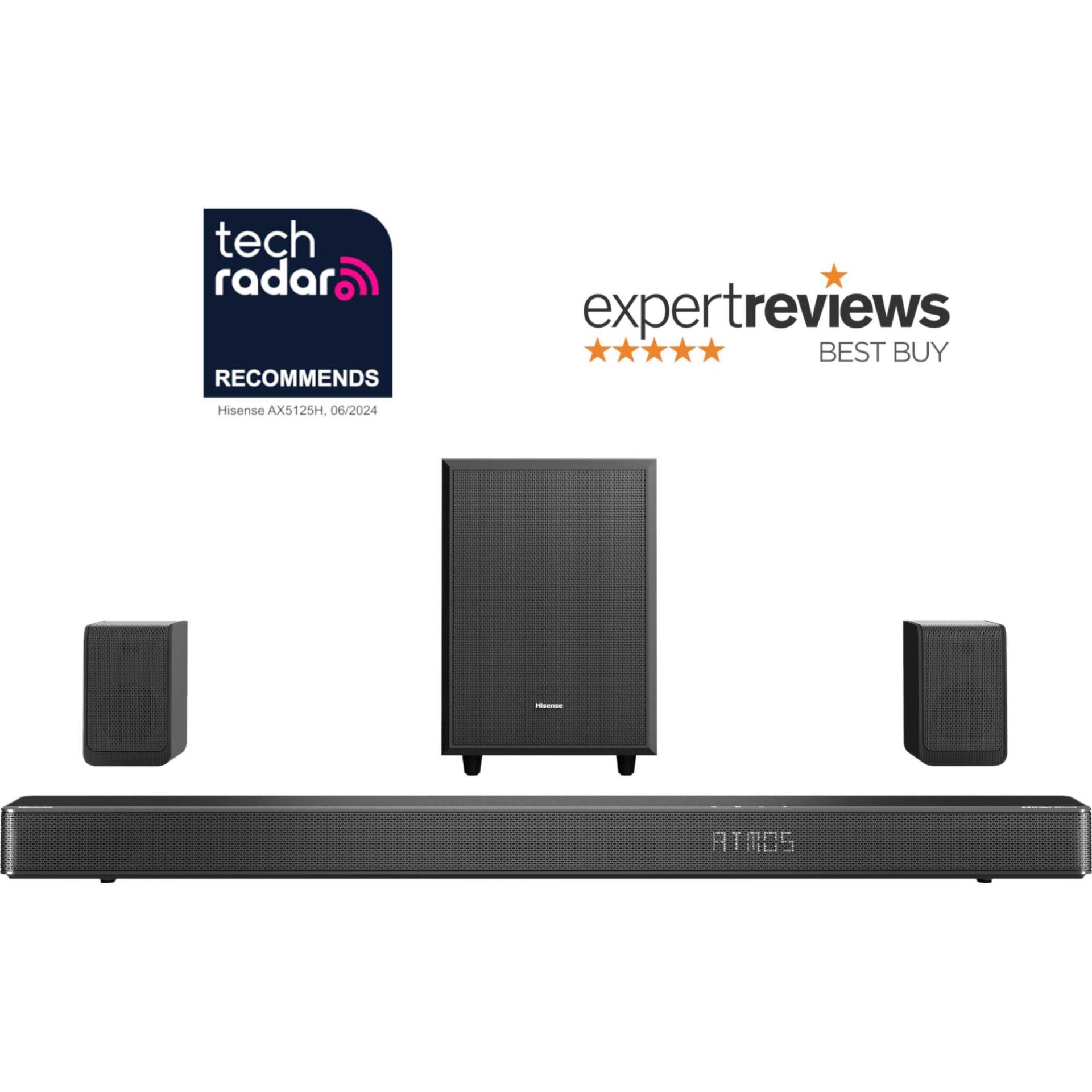 Hisense AX5125H 5.1.2 Channel Cinematic Soundbar with Wireless ...