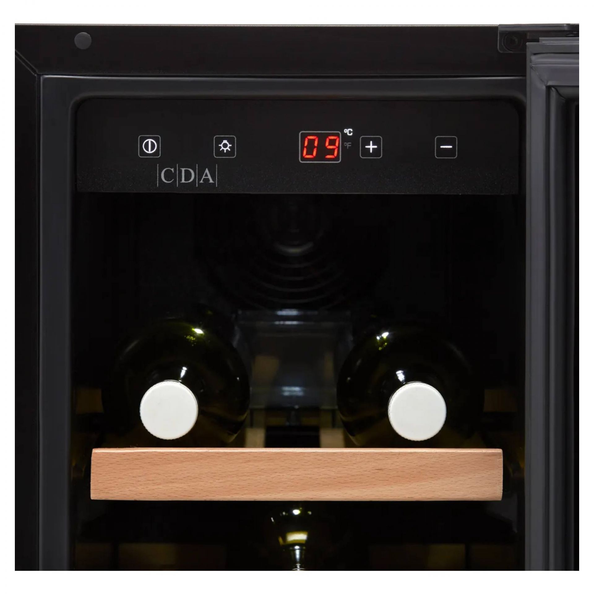 CDA FWC304BL 300mm 20 Bottle Capacity Wine Cooler Black Hughes