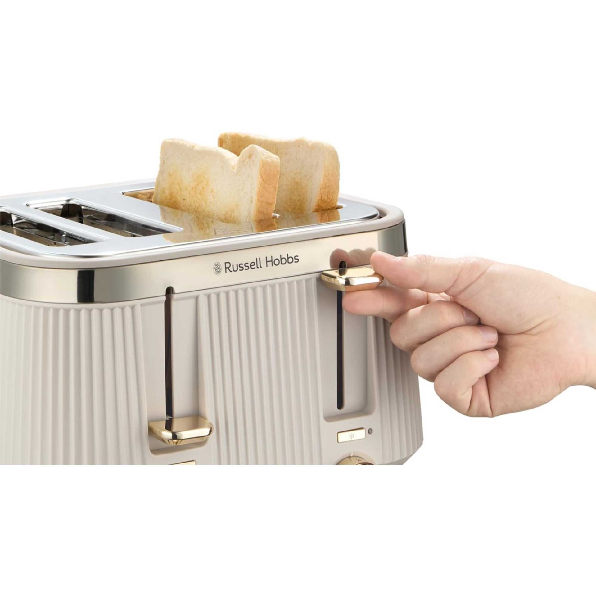 Russell Hobbs 26771 Bronte 4 Slice Toaster - Stone | Hughes